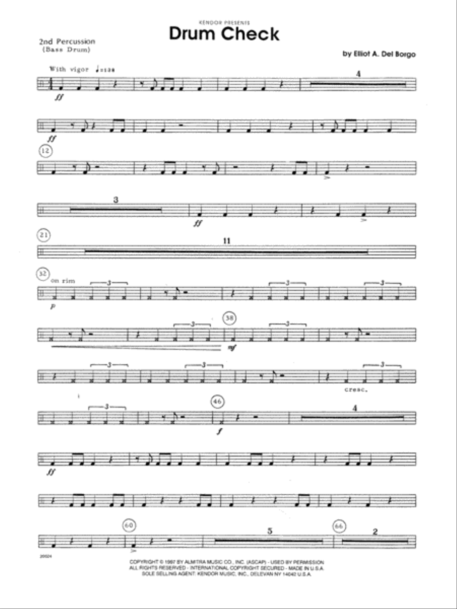 Drum Check - Percussion 2 Percussion scores gallery preview page 1