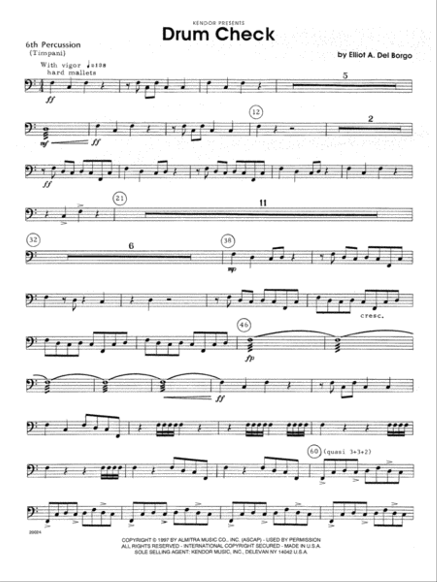 Drum Check - Percussion 6 Percussion scores gallery preview page 1
