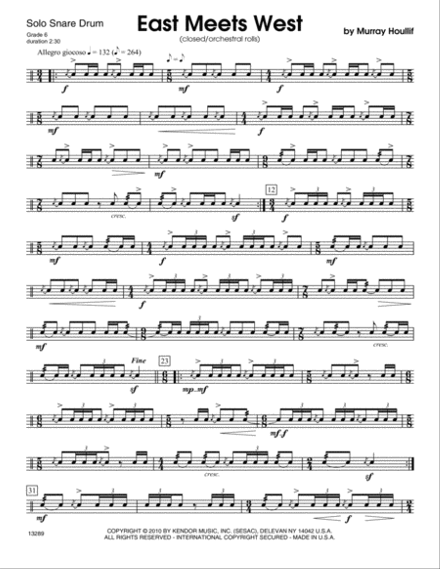 East Meets West Percussion scores gallery preview page 1