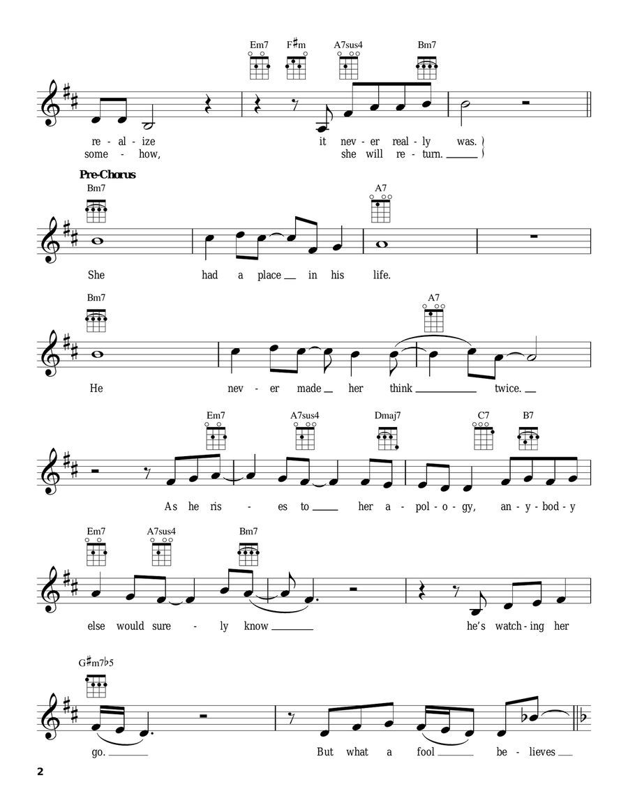 What A Fool Believes What A Fool Believes Ukulele scores gallery preview page 2