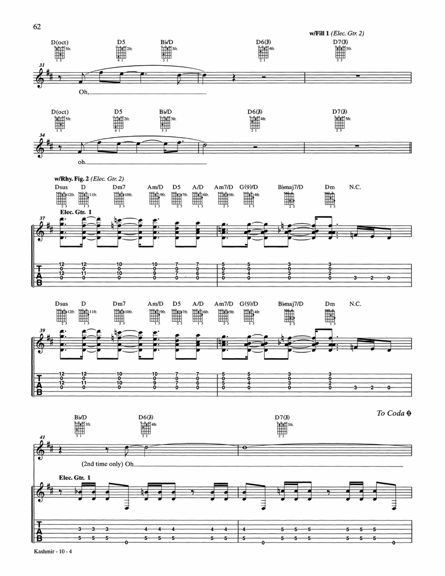 Kashmir Kashmir Acoustic Guitar scores gallery preview page 4