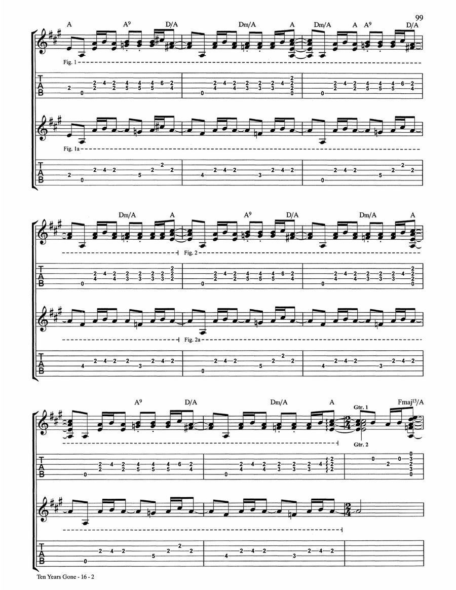 Ten Years Gone Ten Years Gone Acoustic Guitar scores gallery preview page 2