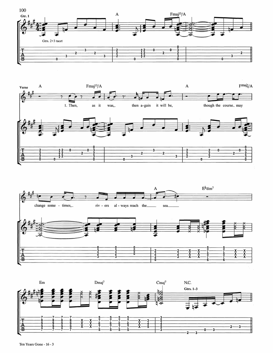Ten Years Gone Ten Years Gone Acoustic Guitar scores gallery preview page 3