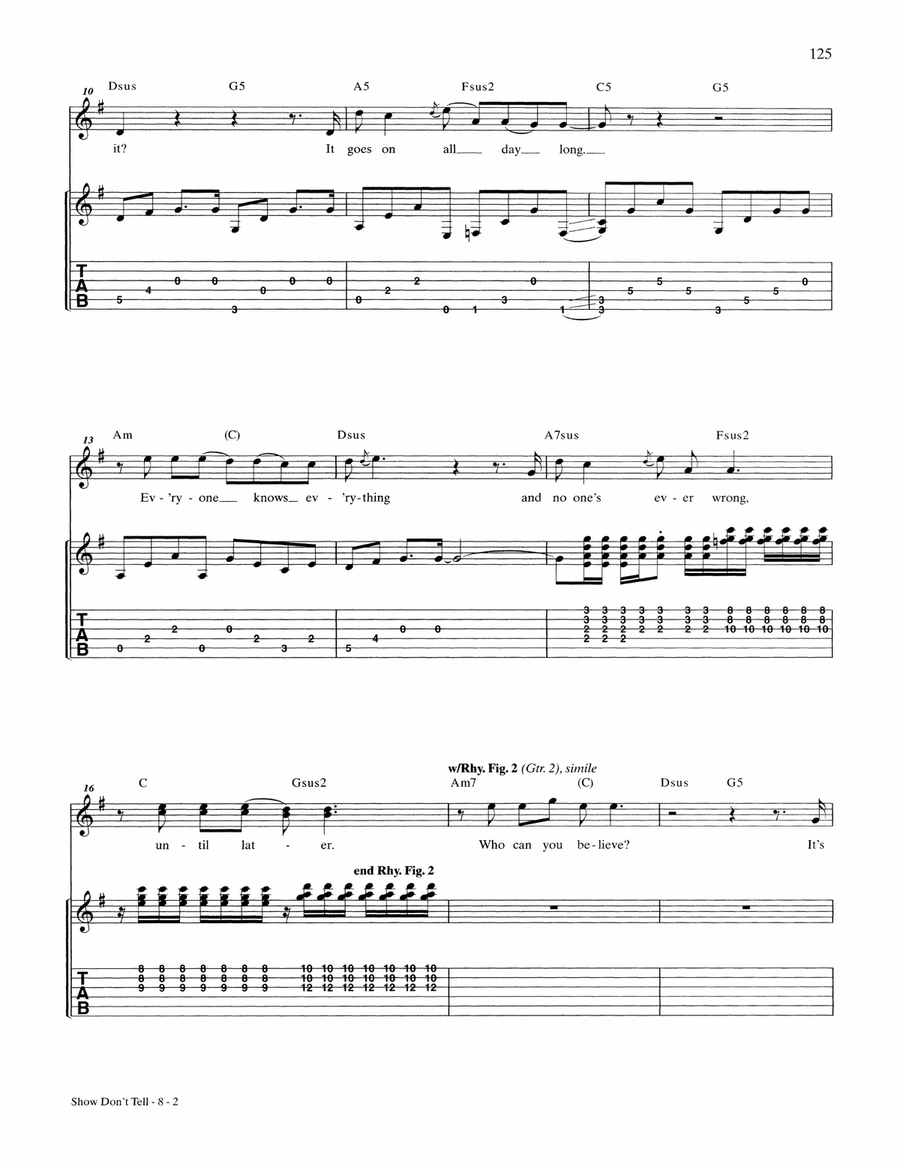 Show Don't Tell Show Don't Tell Acoustic Guitar scores gallery preview page 2