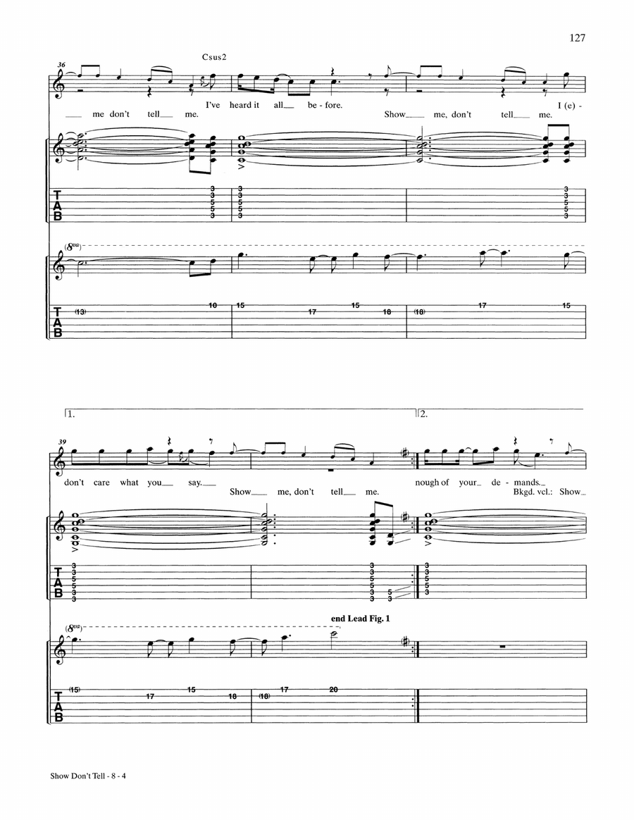Show Don't Tell Show Don't Tell Acoustic Guitar scores gallery preview page 4