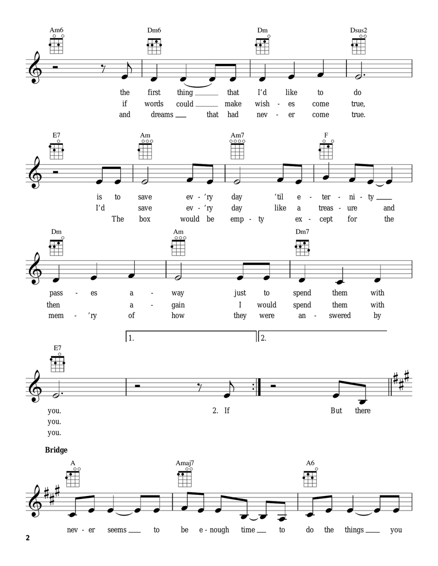 Time In A Bottle Time In A Bottle Ukulele scores gallery preview page 2
