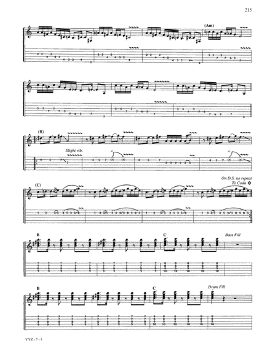 YYZ Electric Guitar scores gallery preview page 3