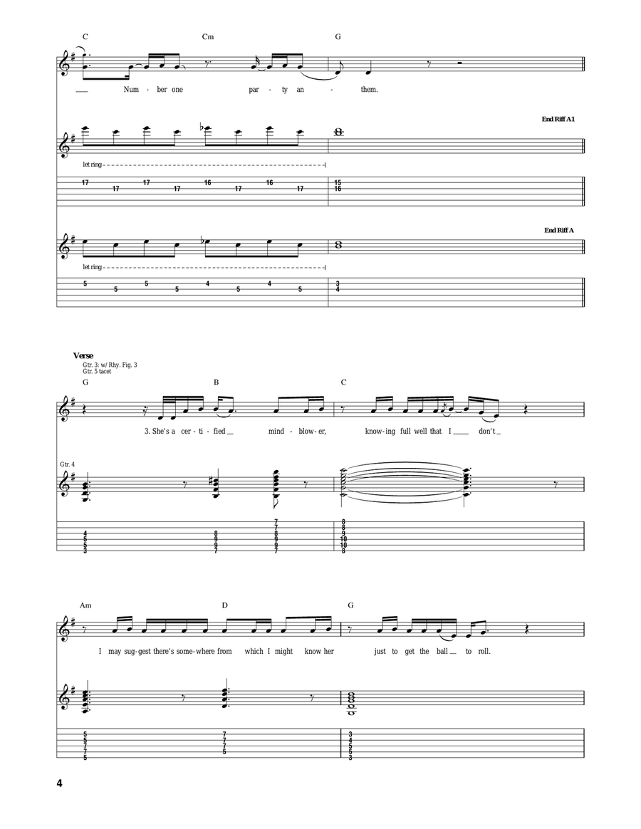 No. 1 Party Anthem No. 1 Party Anthem Acoustic Guitar scores gallery preview page 4