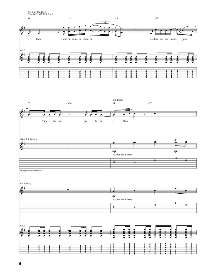 No. 1 Party Anthem No. 1 Party Anthem Acoustic Guitar scores gallery preview page 6