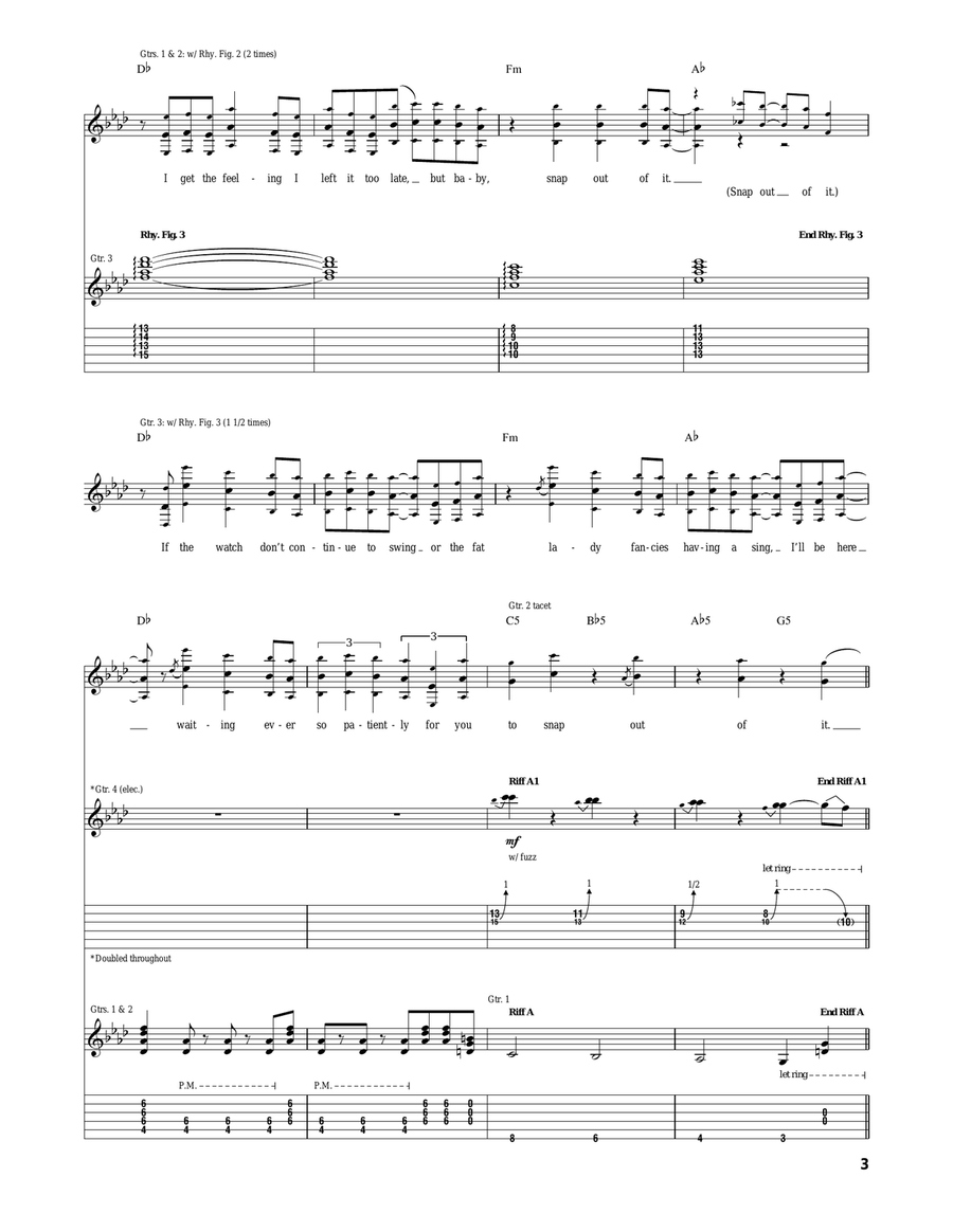 Snap Out Of It Snap Out Of It Acoustic Guitar scores gallery preview page 3