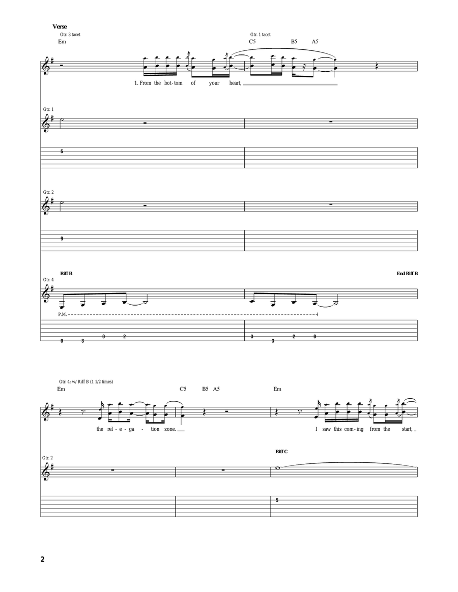 One For The Road One For The Road Acoustic Guitar scores gallery preview page 2