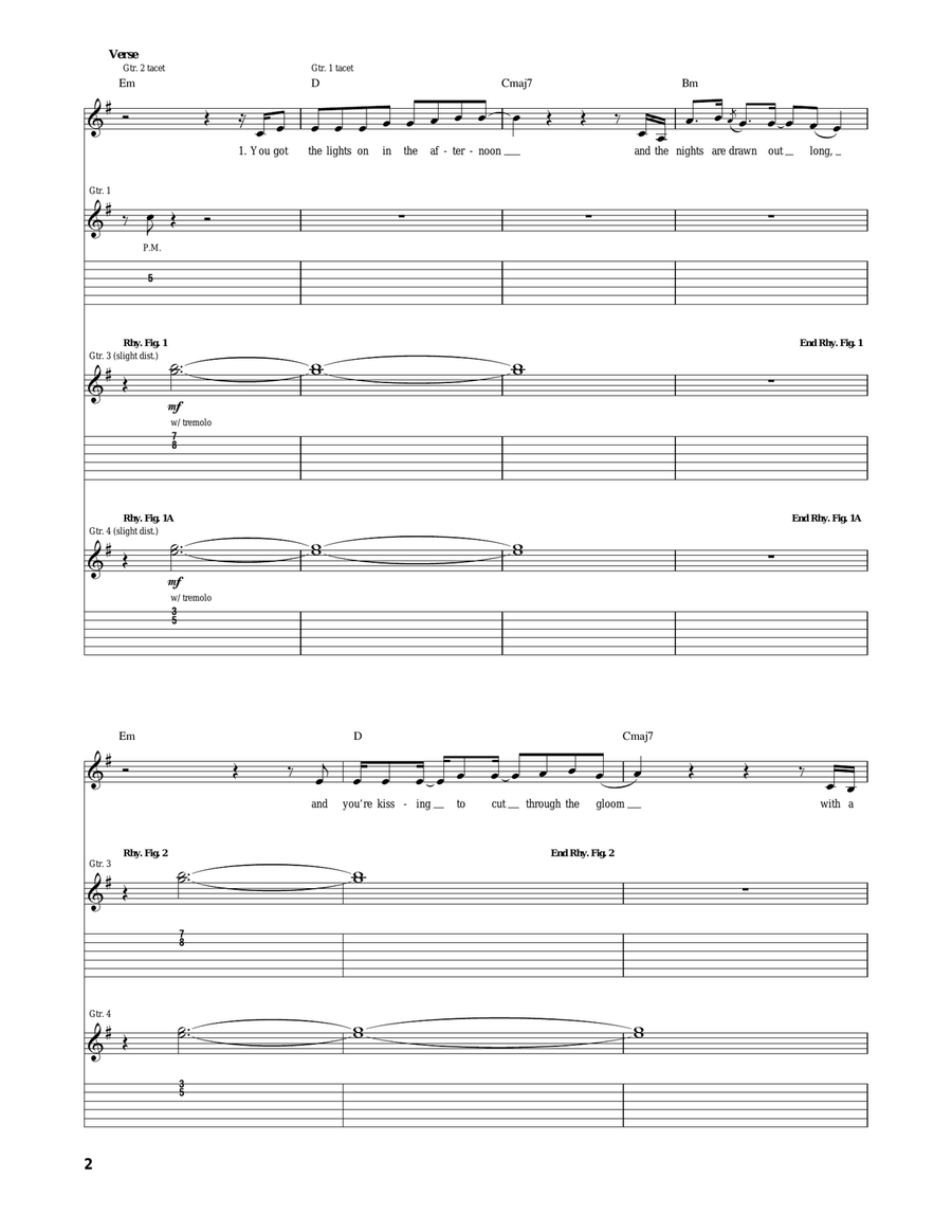 Knee Socks Knee Socks Acoustic Guitar scores gallery preview page 2