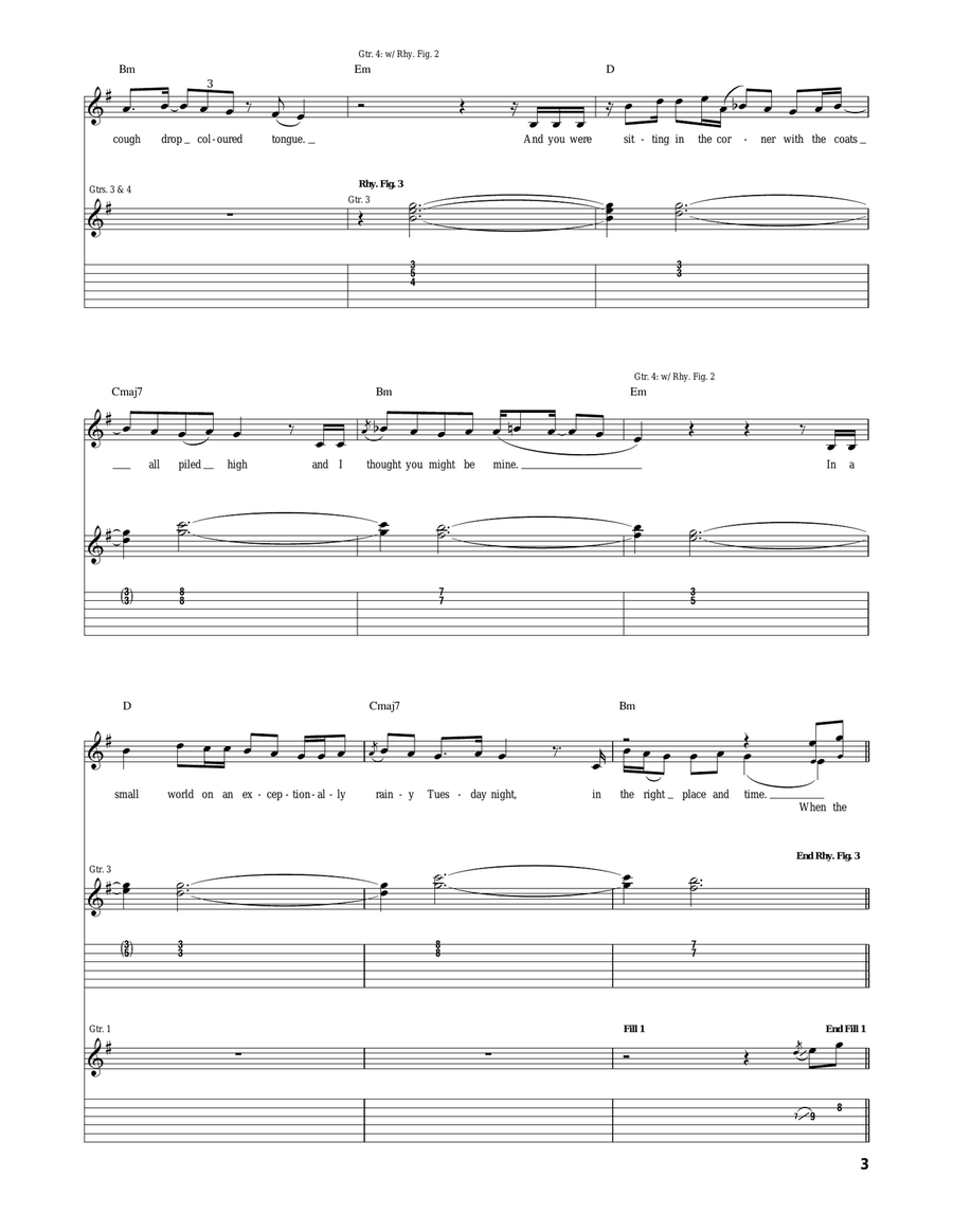 Knee Socks Knee Socks Acoustic Guitar scores gallery preview page 3