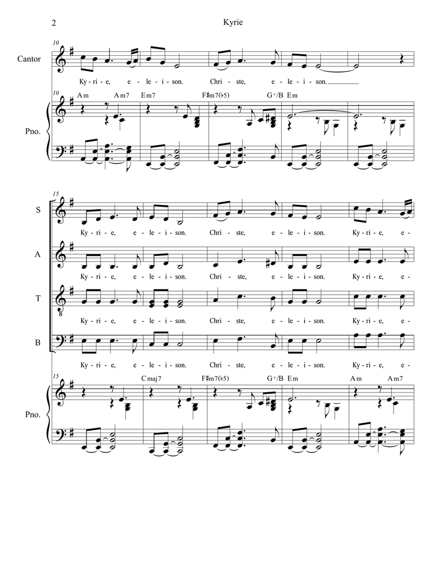 Mass of Saint Joseph (Choir/Vocal score) 4-Part scores gallery preview page 2