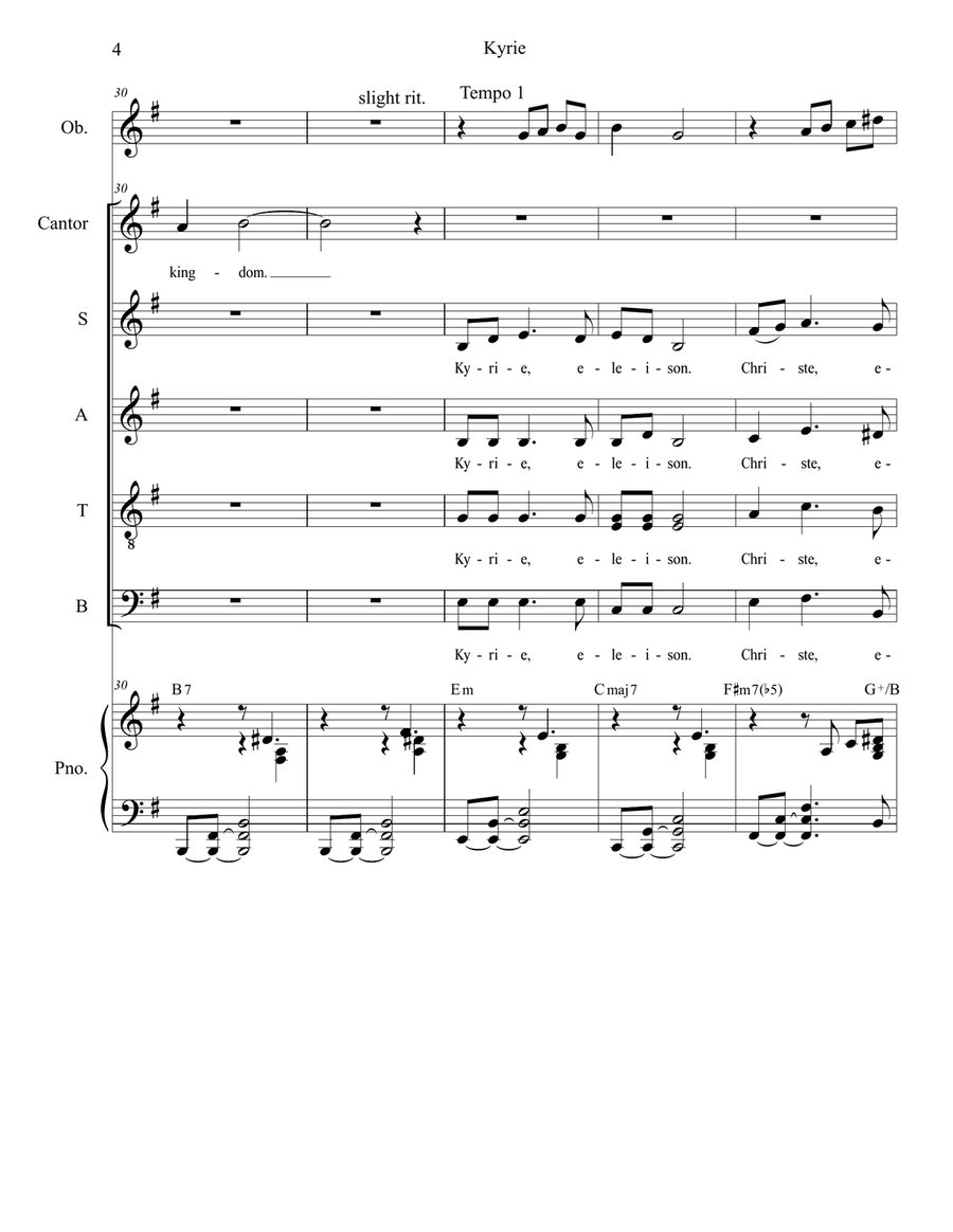 Mass of Saint Joseph (Choir/Vocal score) 4-Part scores gallery preview page 4