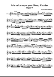 Aria en La mayor para Oboe y Cuerdas Opus 9 (Spanish Edition) - PARTES