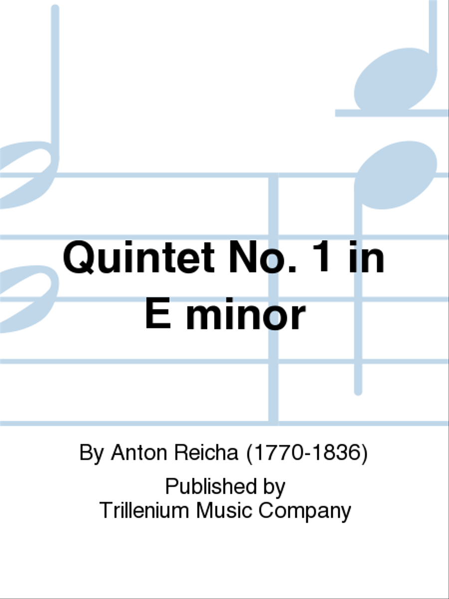 Quintet No. 1 in E minor Woodwind Quintet scores gallery preview page 1