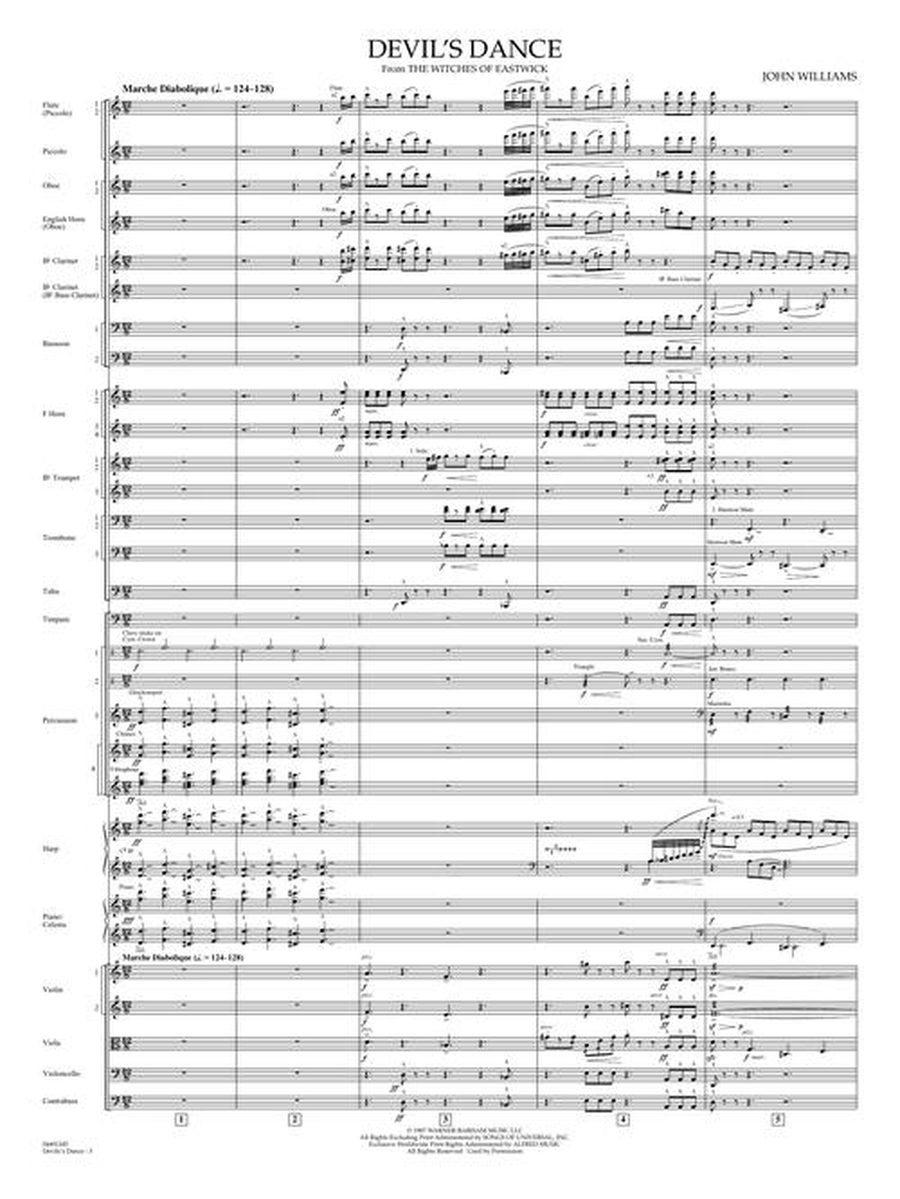 Devil's Dance (from The Witches of Eastwick) Full Orchestra scores gallery preview page 4