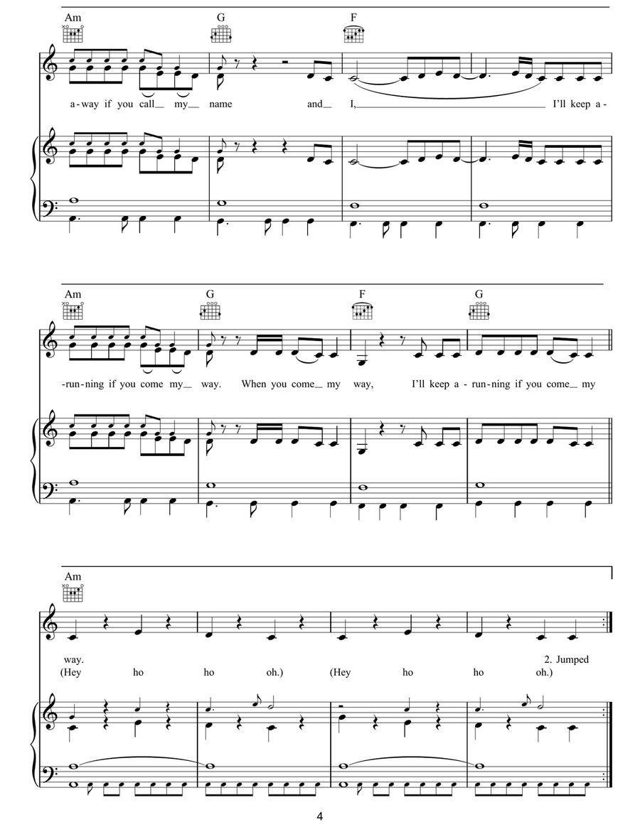 Running If You Call My Name Acoustic Guitar scores gallery preview page 4