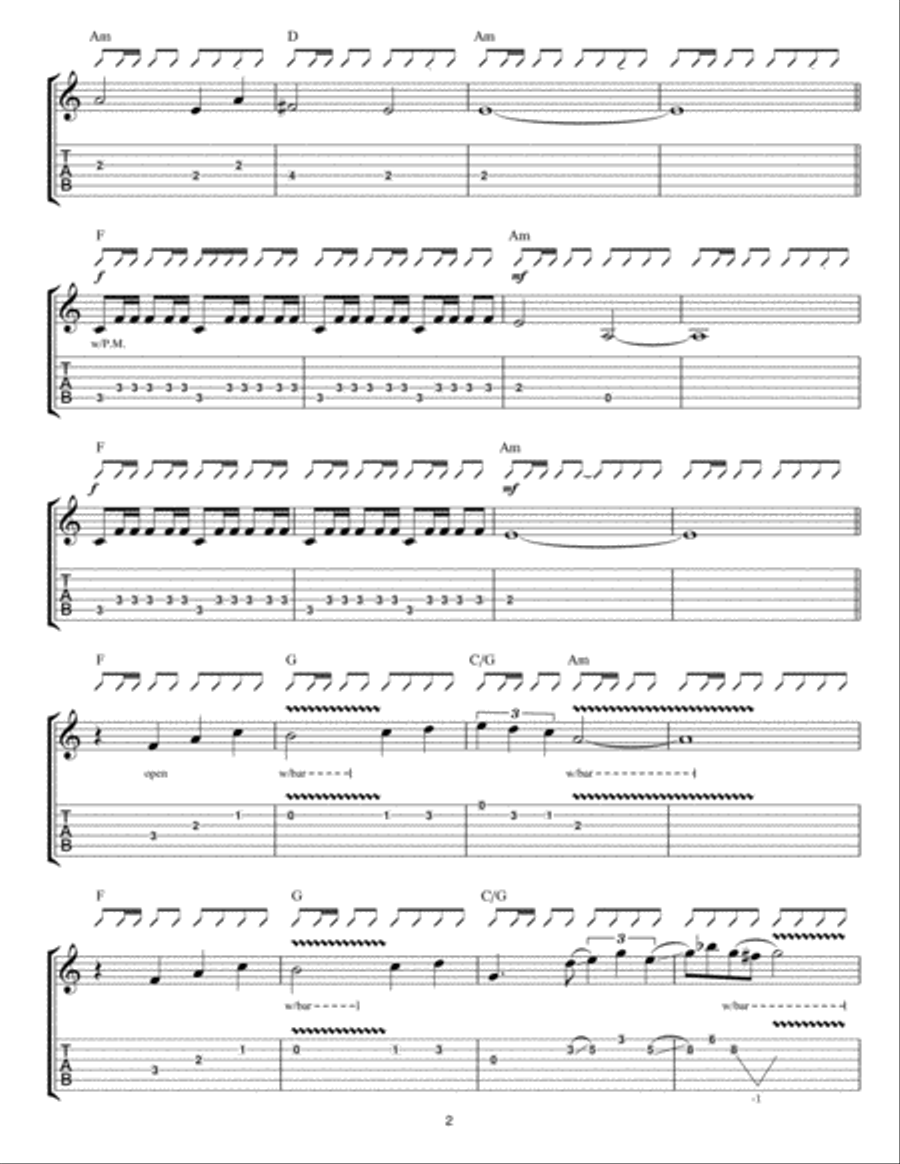 Apache Guitar Tablature scores gallery preview page 2