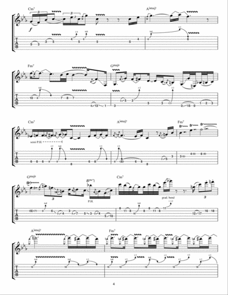 'Cause We've Ended As Lovers Guitar Tablature scores gallery preview page 4