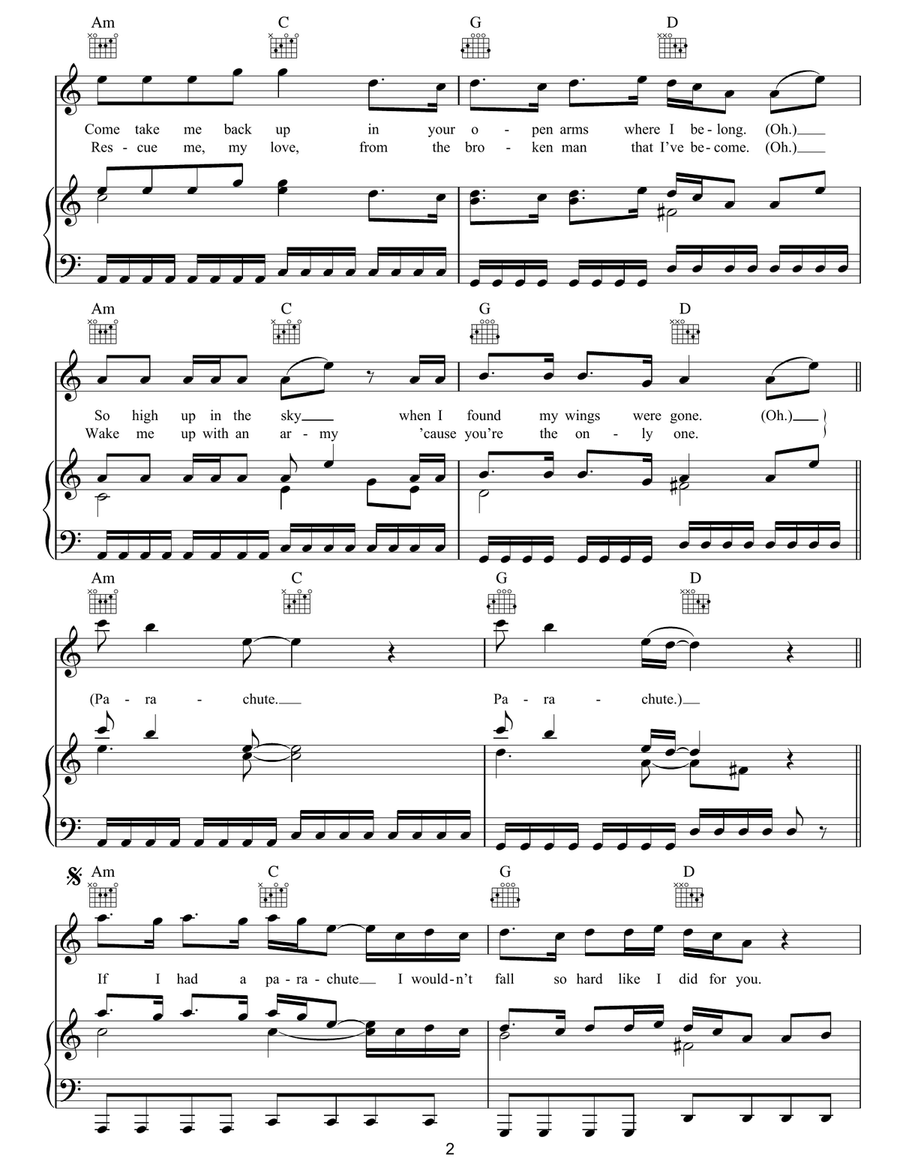 Parachute Parachute Acoustic Guitar scores gallery preview page 2