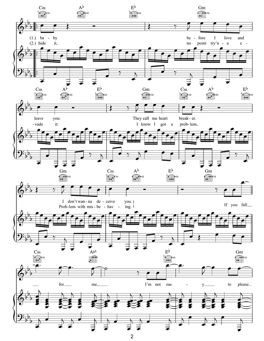 Break Your Heart Break Your Heart Acoustic Guitar scores gallery preview page 2