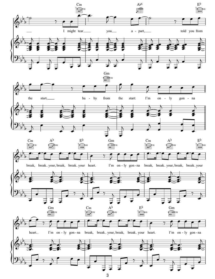 Break Your Heart Break Your Heart Acoustic Guitar scores gallery preview page 3