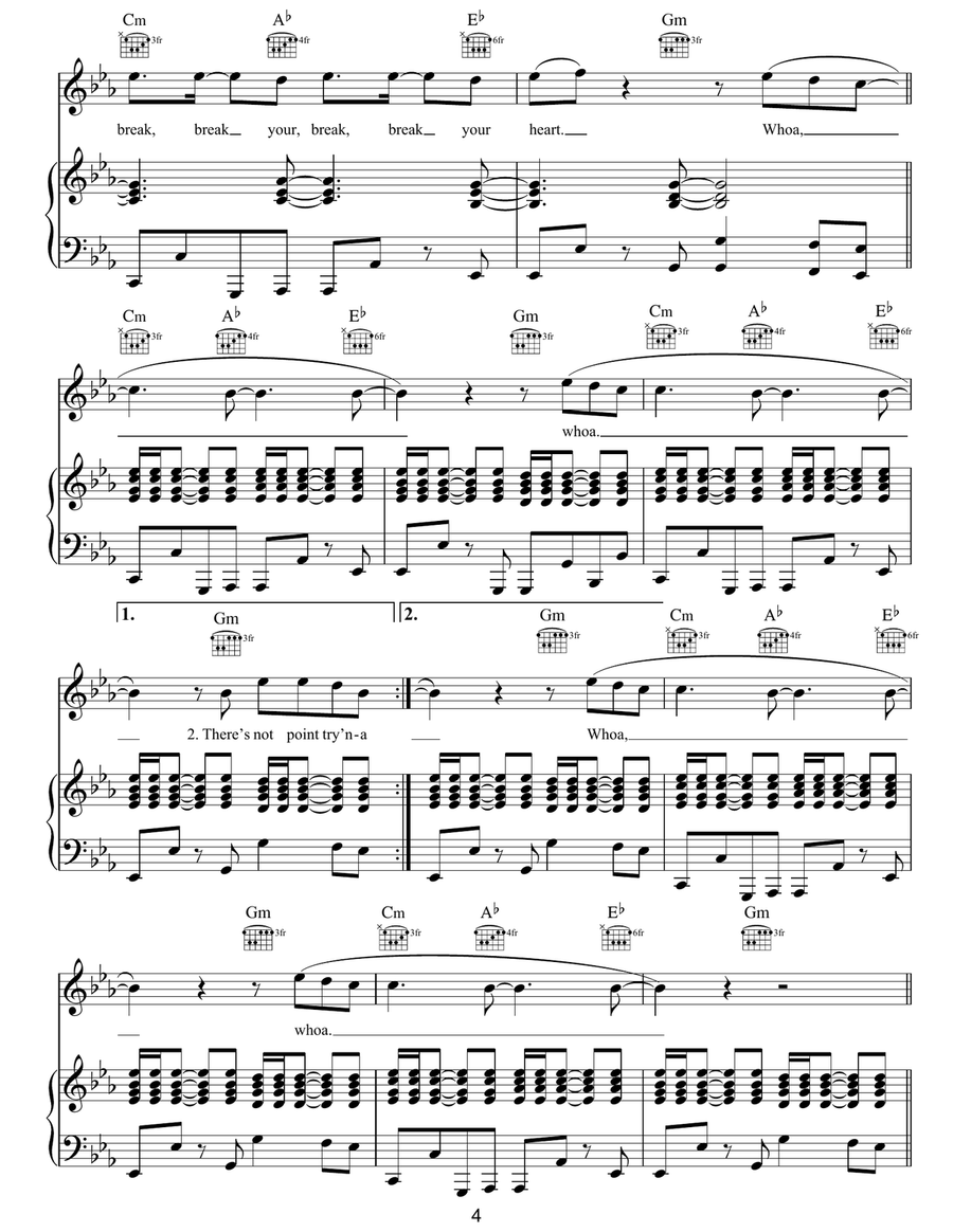 Break Your Heart Break Your Heart Acoustic Guitar scores gallery preview page 4