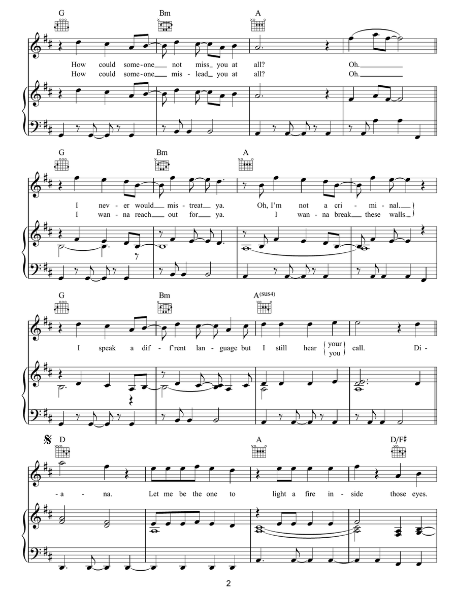 Diana Diana Acoustic Guitar scores gallery preview page 2