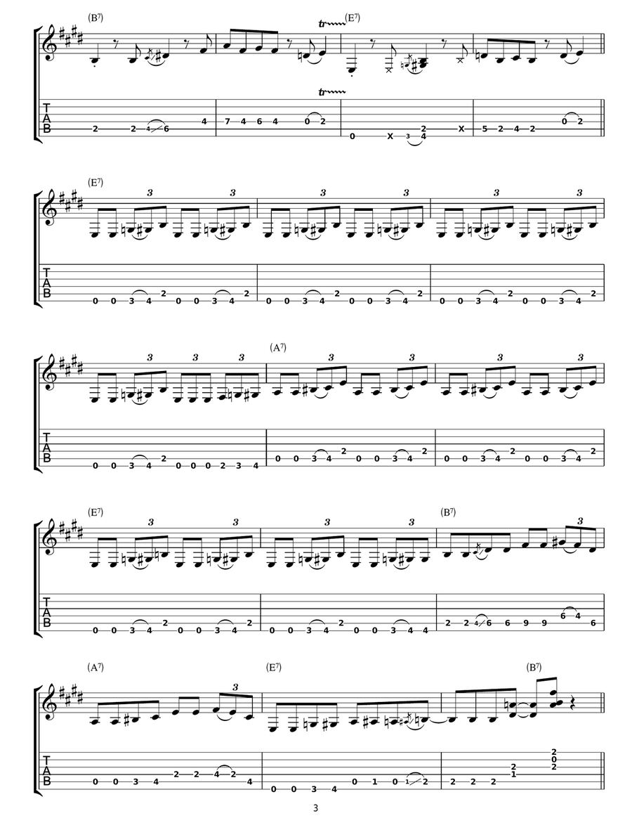 Hide Away Hide Away Electric Guitar scores gallery preview page 3
