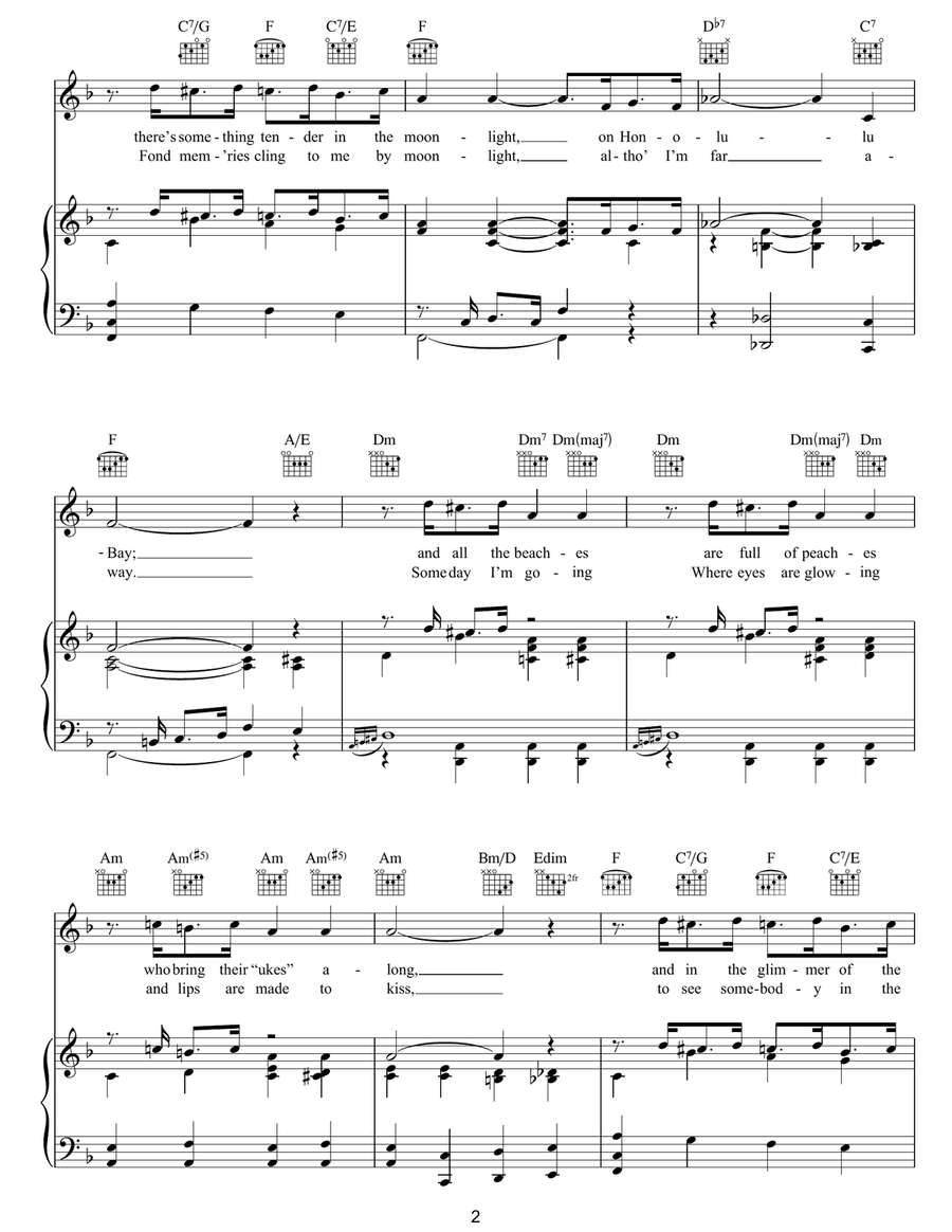 Ukulele Lady Ukulele Lady Piano, Vocal, Guitar scores gallery preview page 2