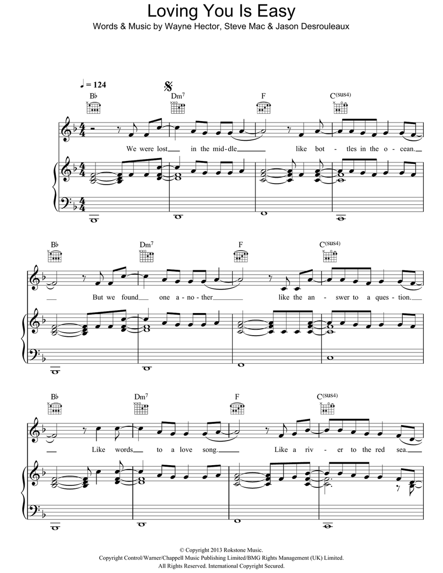 Loving You Is Easy Acoustic Guitar scores gallery preview page 1