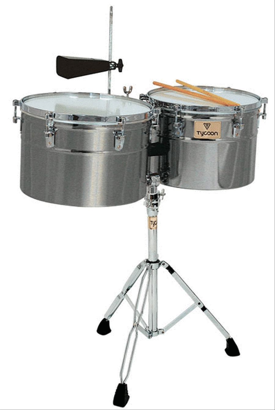 Extra-Deep Shell Brushed Chrome Timbales Drums & Percussion Instruments scores gallery preview page 2