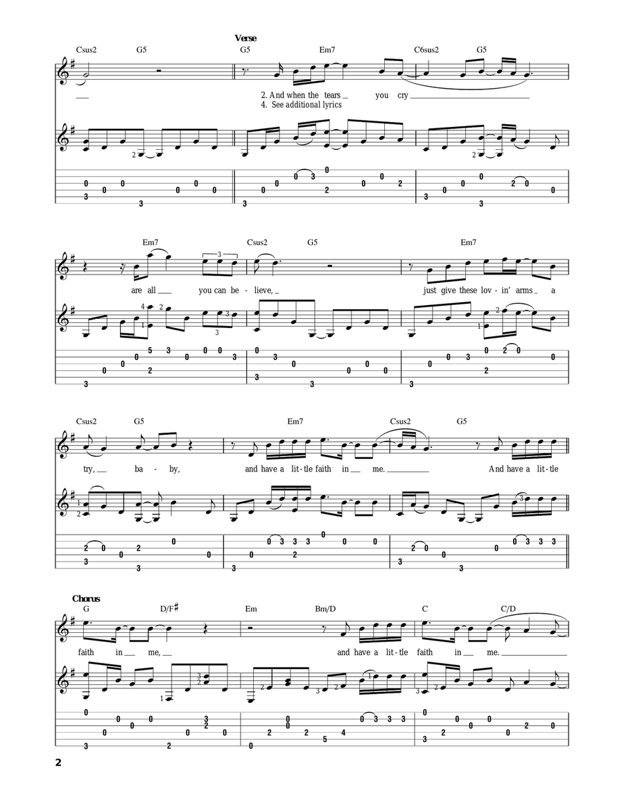 Have A Little Faith In Me Electric Guitar scores gallery preview page 2