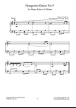 Hungarian Dance No.5 in A Minor - Classical Piano Solo