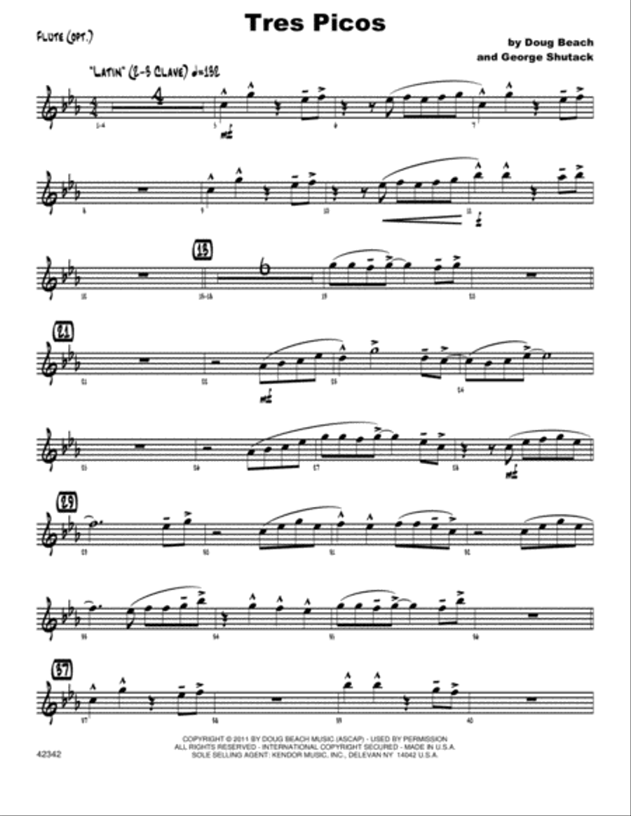 Tres Picos - Flute Flute scores gallery preview page 1