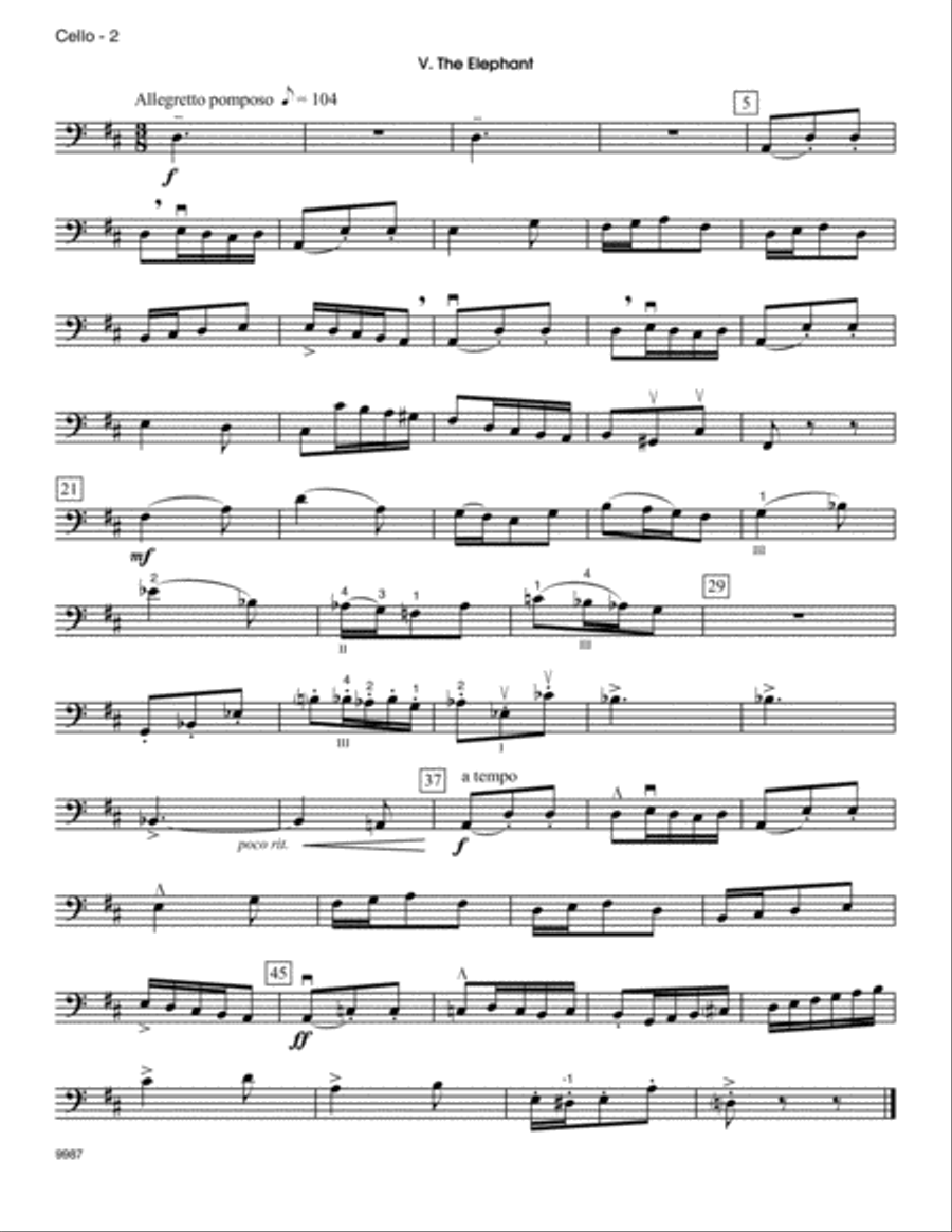 Carnival of the Animals - Cello Orchestra scores gallery preview page 2