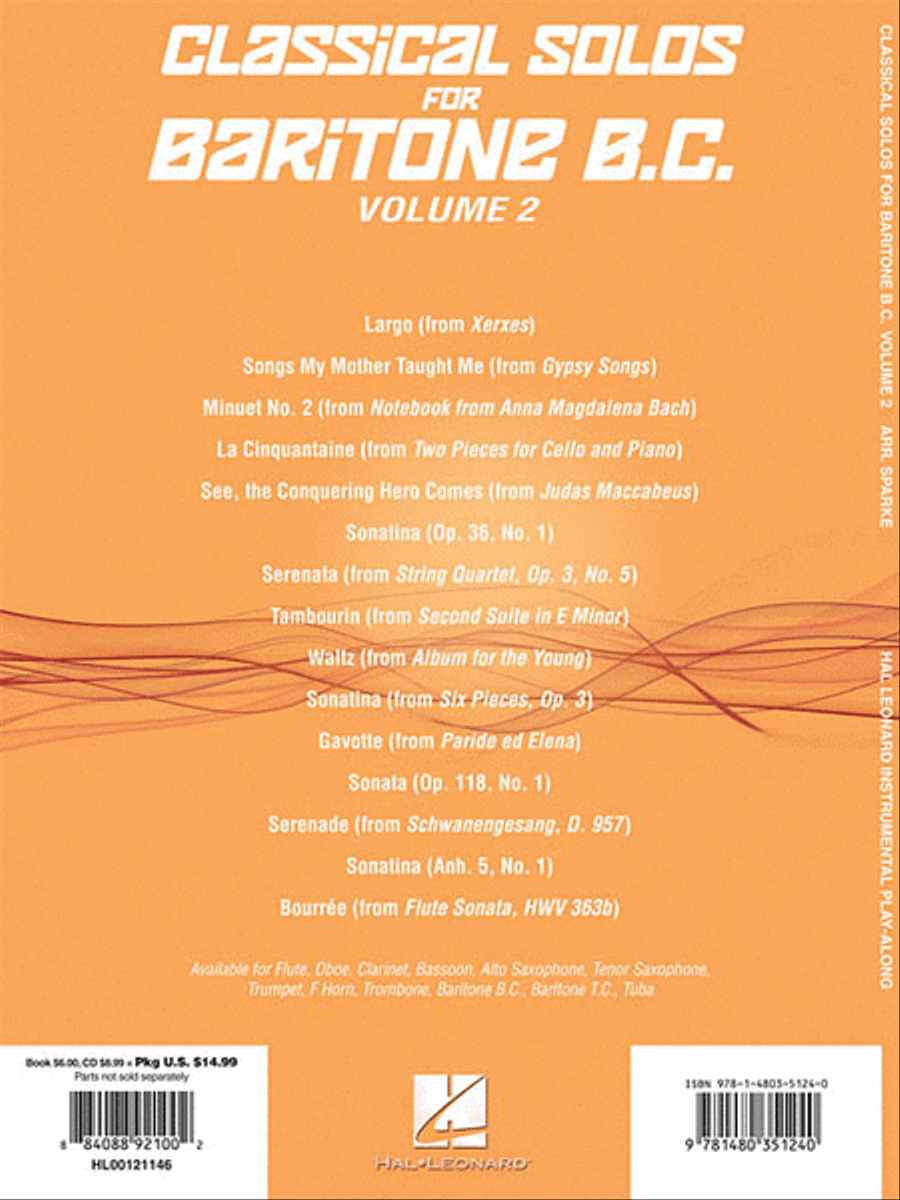 Classical Solos for Baritone B.C., Vol. 2 Baritone Horn BC scores gallery preview page 4