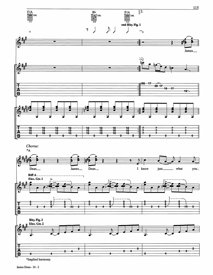 James Dean James Dean Acoustic Guitar scores gallery preview page 2