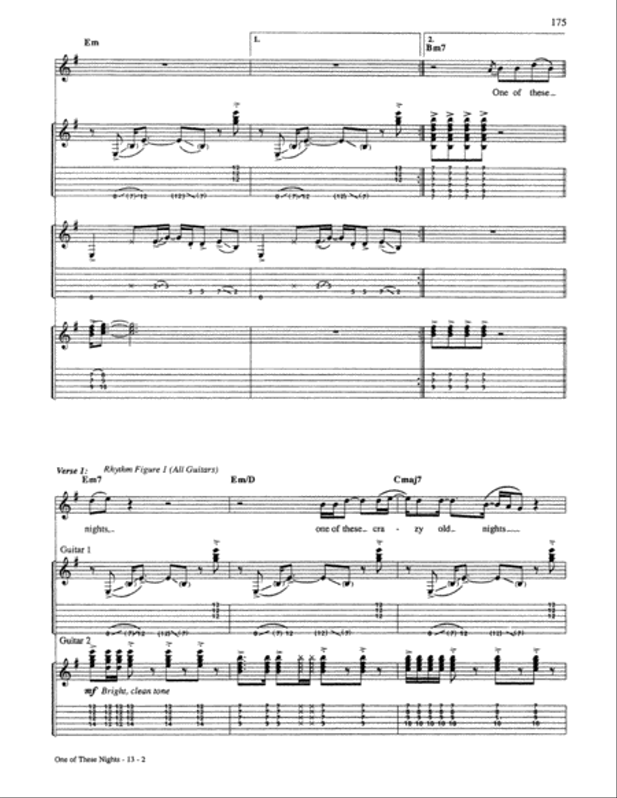 One Of These Nights Electric Guitar scores gallery preview page 2
