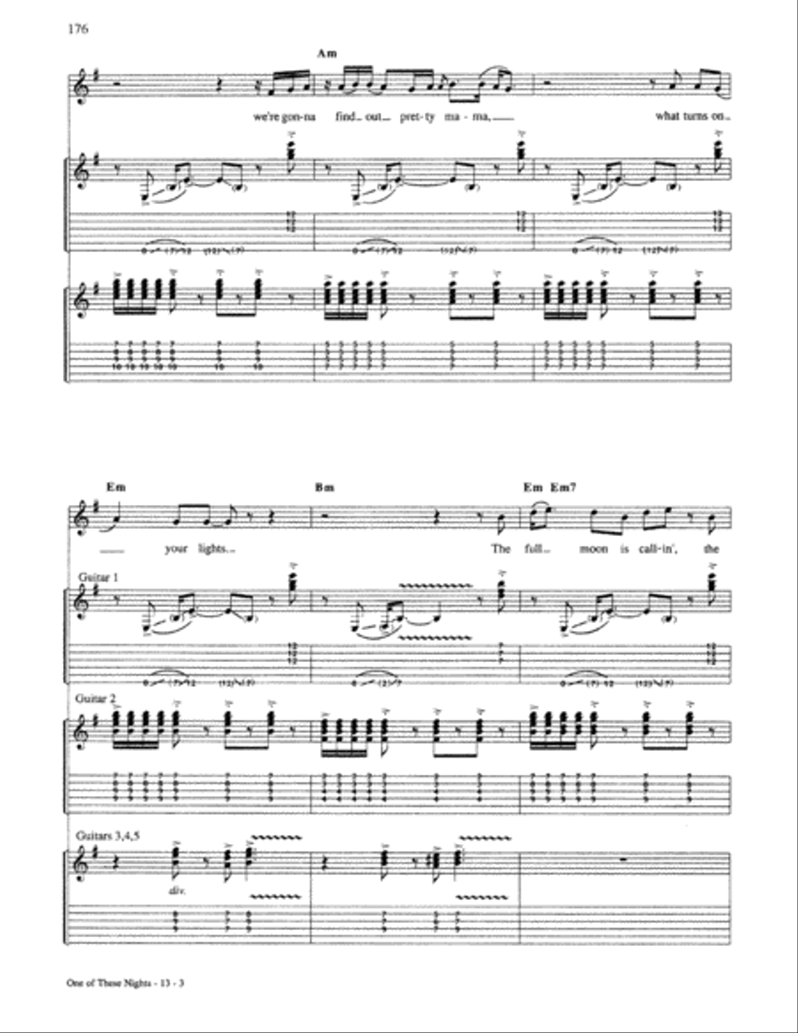 One Of These Nights Electric Guitar scores gallery preview page 3