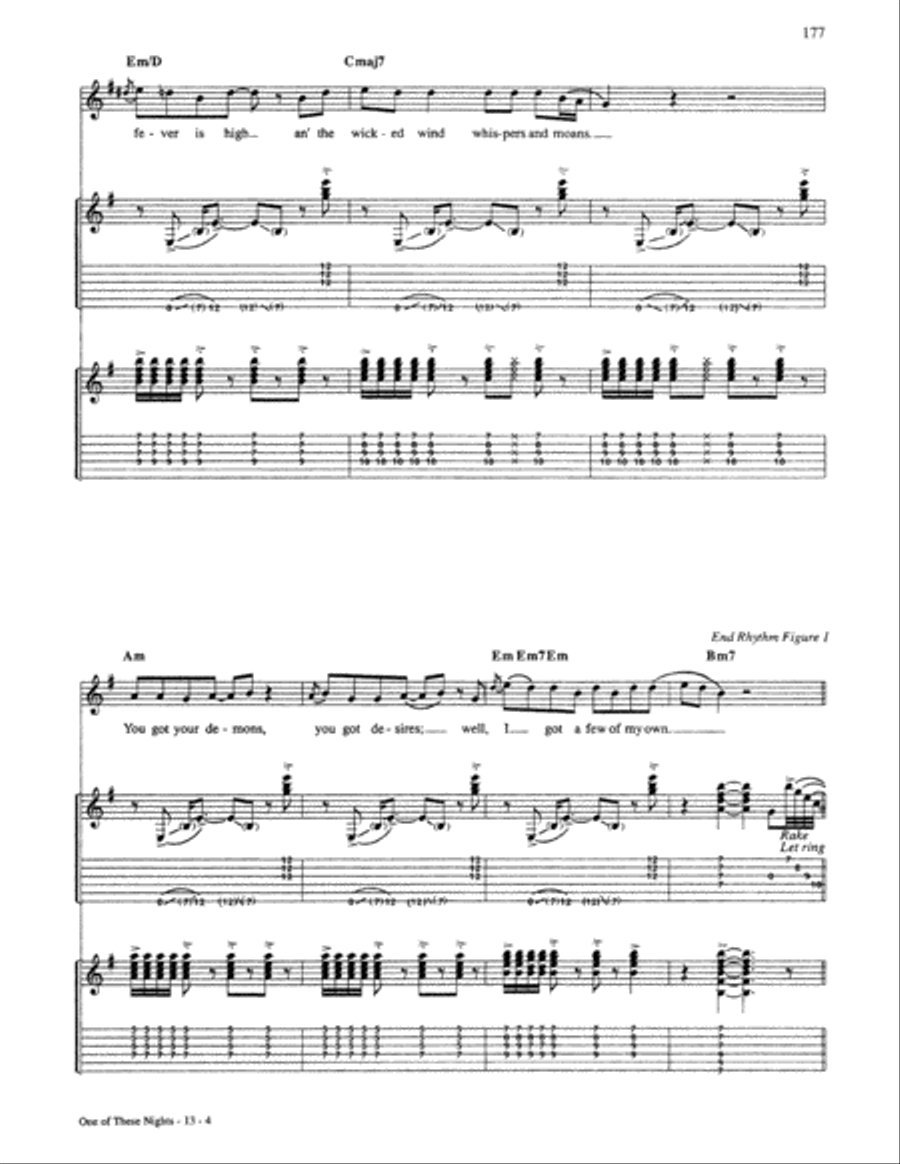 One Of These Nights Electric Guitar scores gallery preview page 4