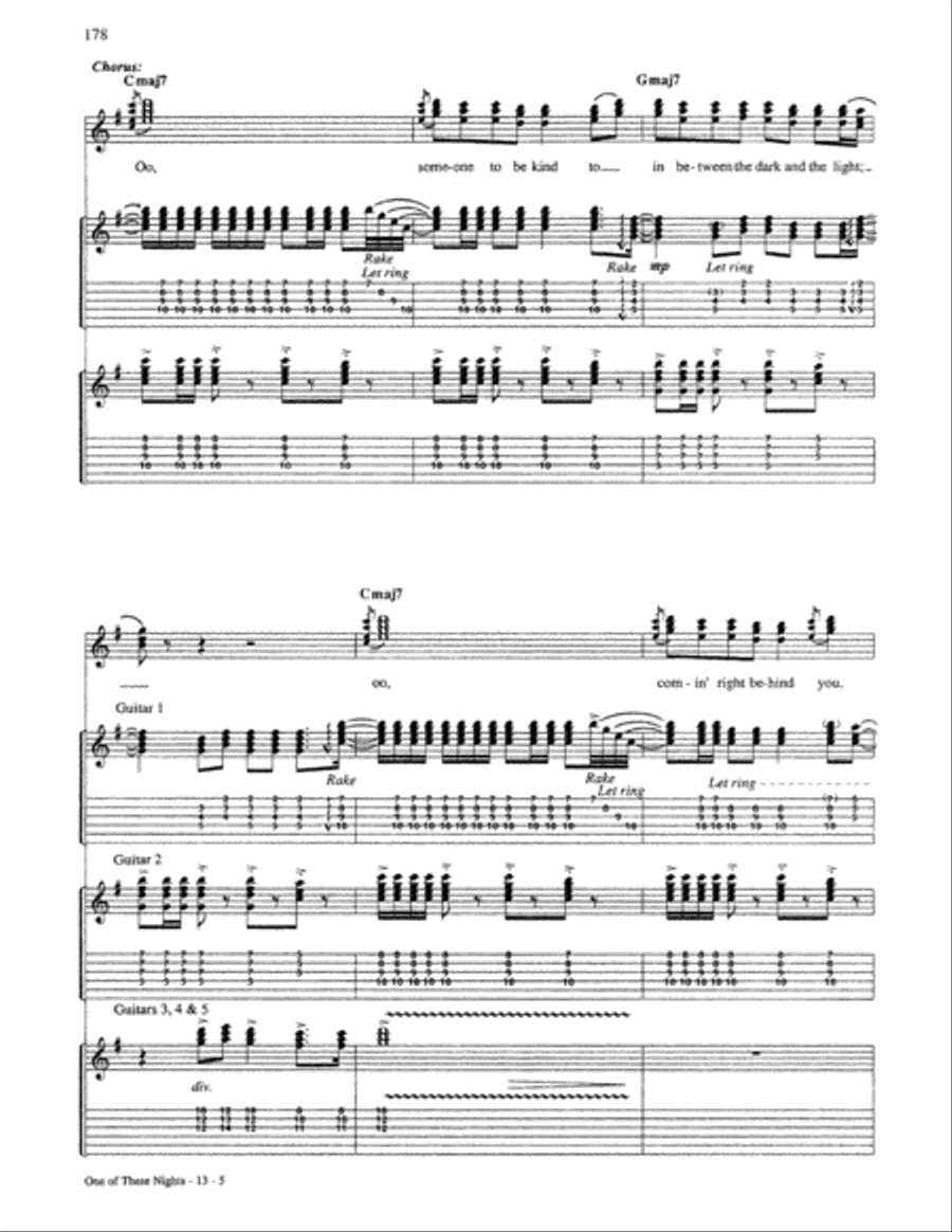 One Of These Nights Electric Guitar scores gallery preview page 5