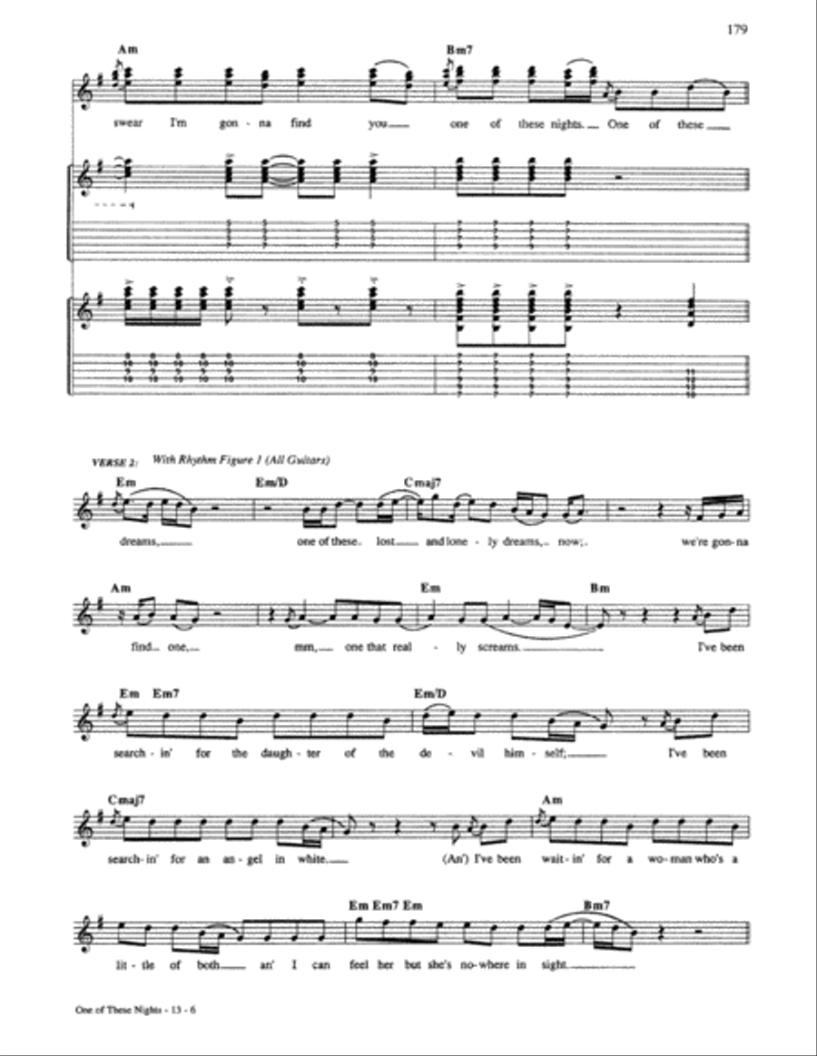 One Of These Nights Electric Guitar scores gallery preview page 6