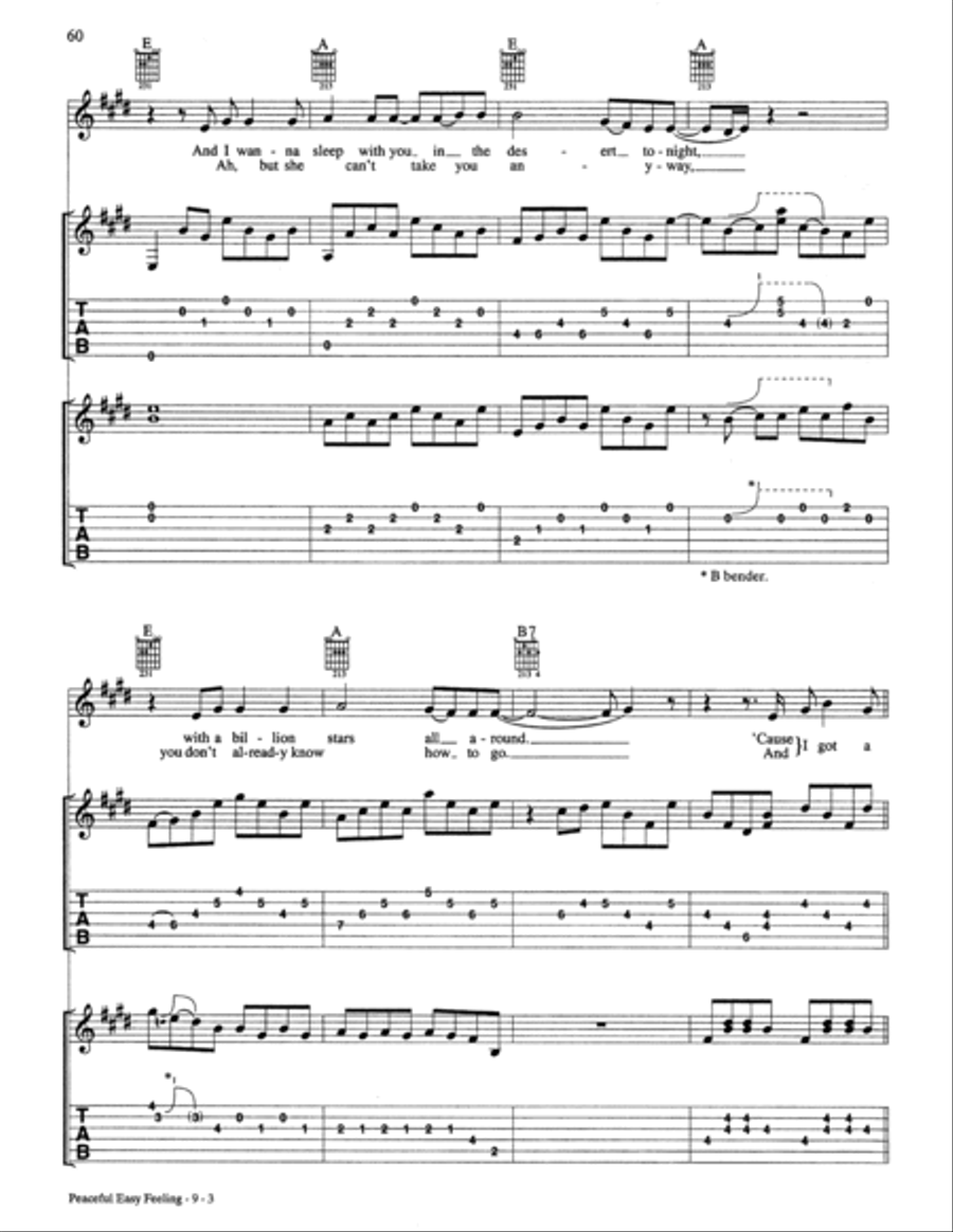 Peaceful Easy Feeling Electric Guitar scores gallery preview page 3