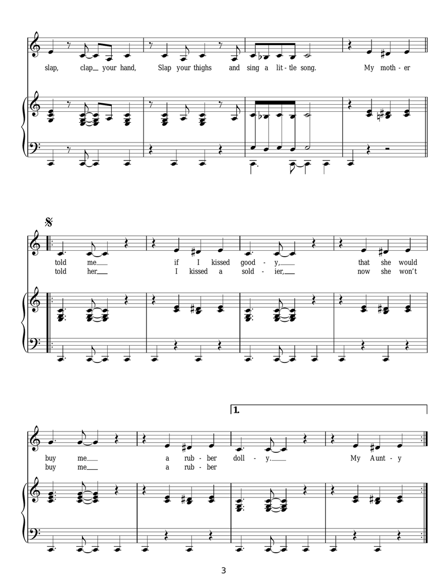 The Clapping Song The Clapping Song Guitar scores gallery preview page 3