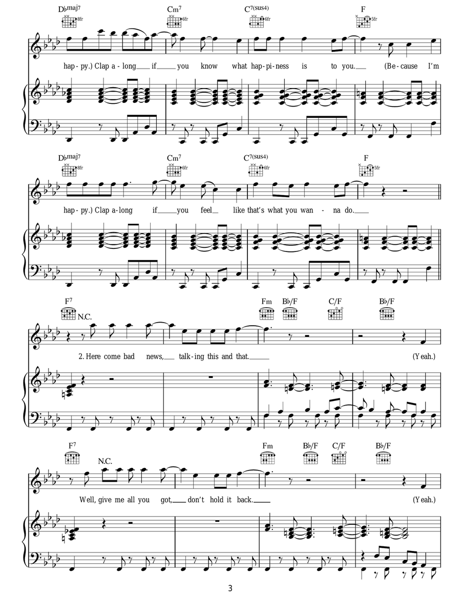 Happy Happy Acoustic Guitar scores gallery preview page 3