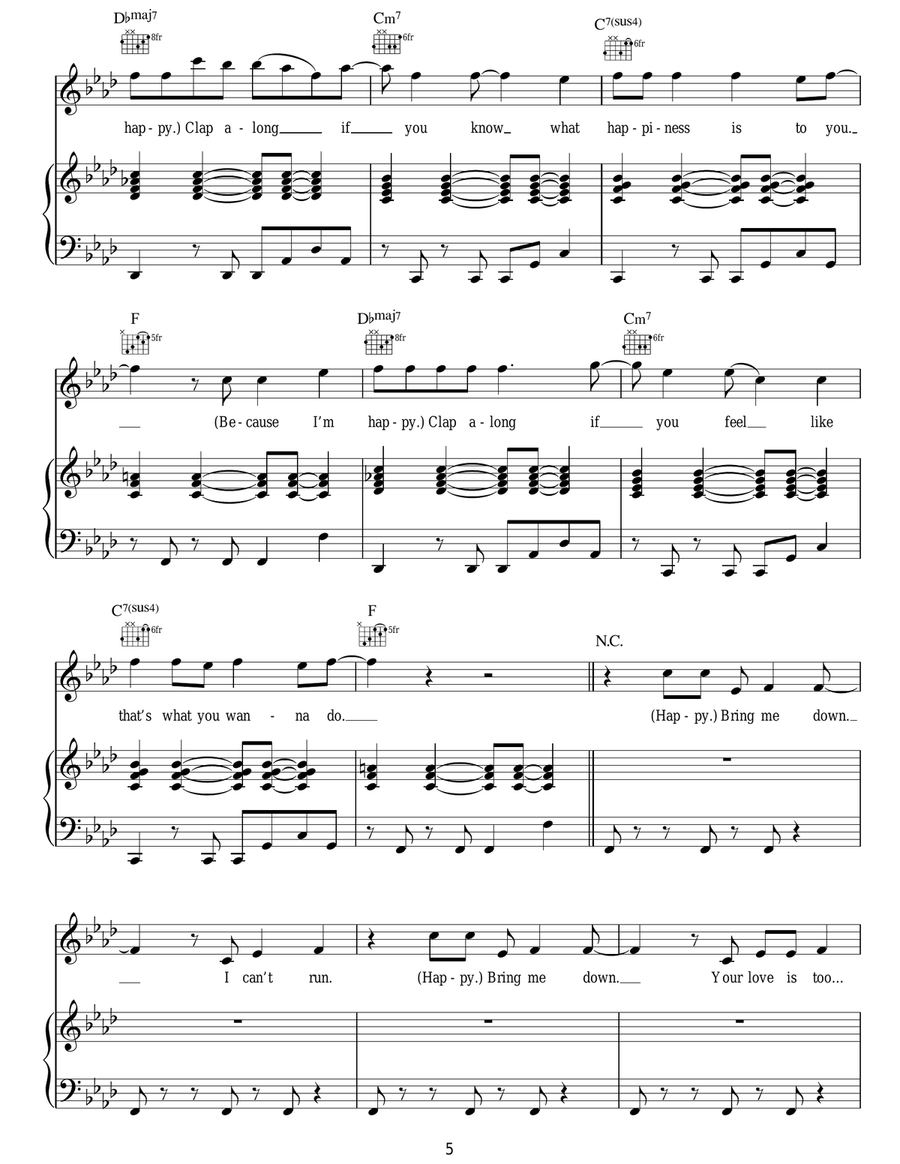 Happy Happy Acoustic Guitar scores gallery preview page 5