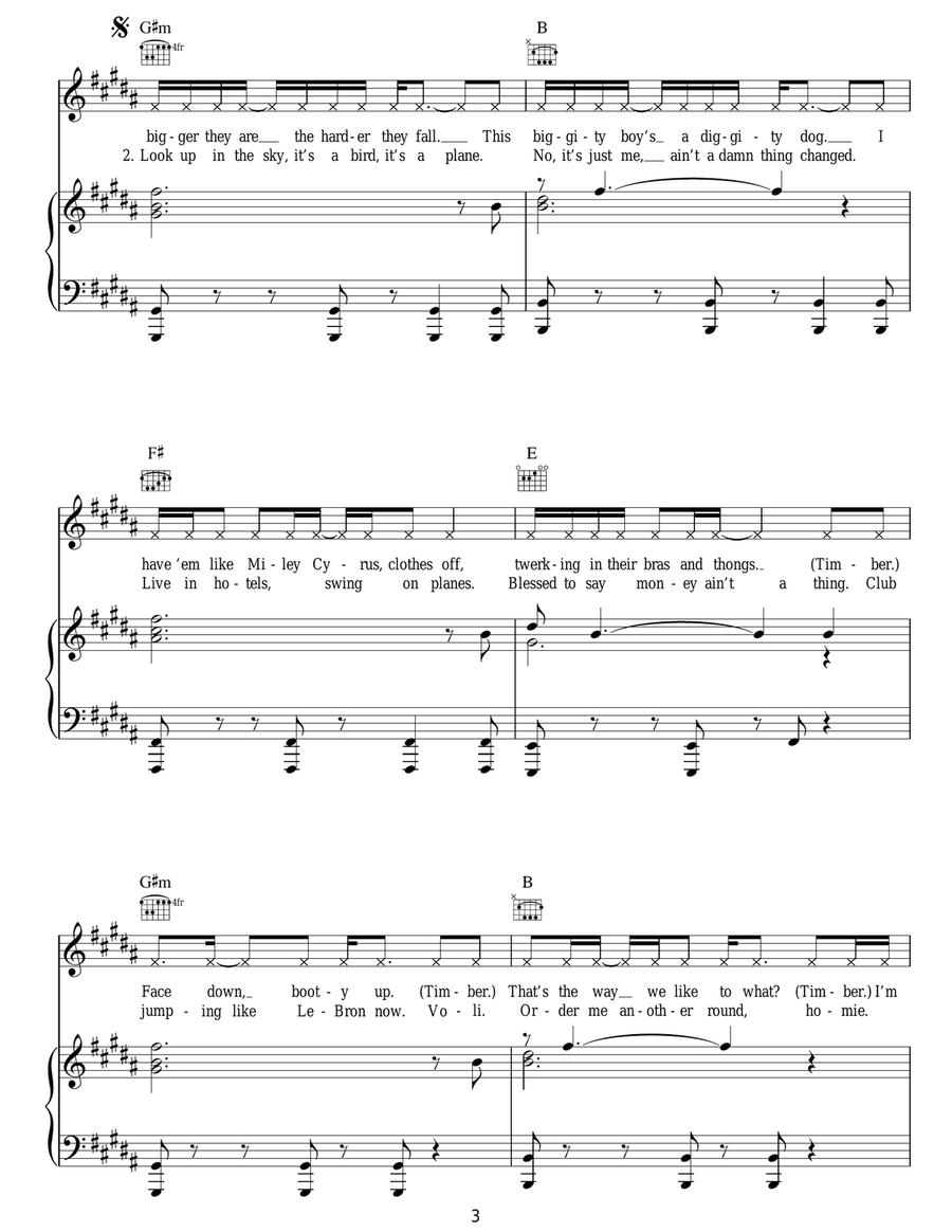 Timber Timber Acoustic Guitar scores gallery preview page 3